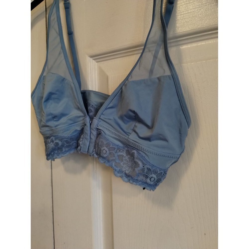 Arie light blue silky feel mesh strap bra - Picture 3 of 5